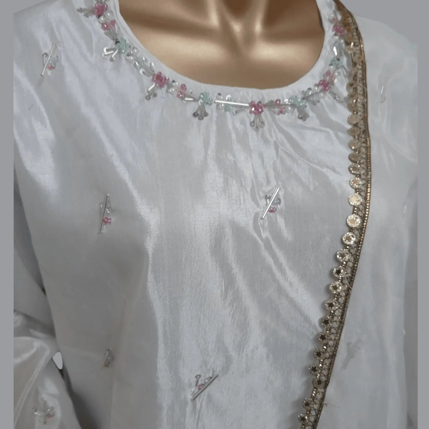 3 pc farshi shalwar suit- Chand - Ushams Clothing