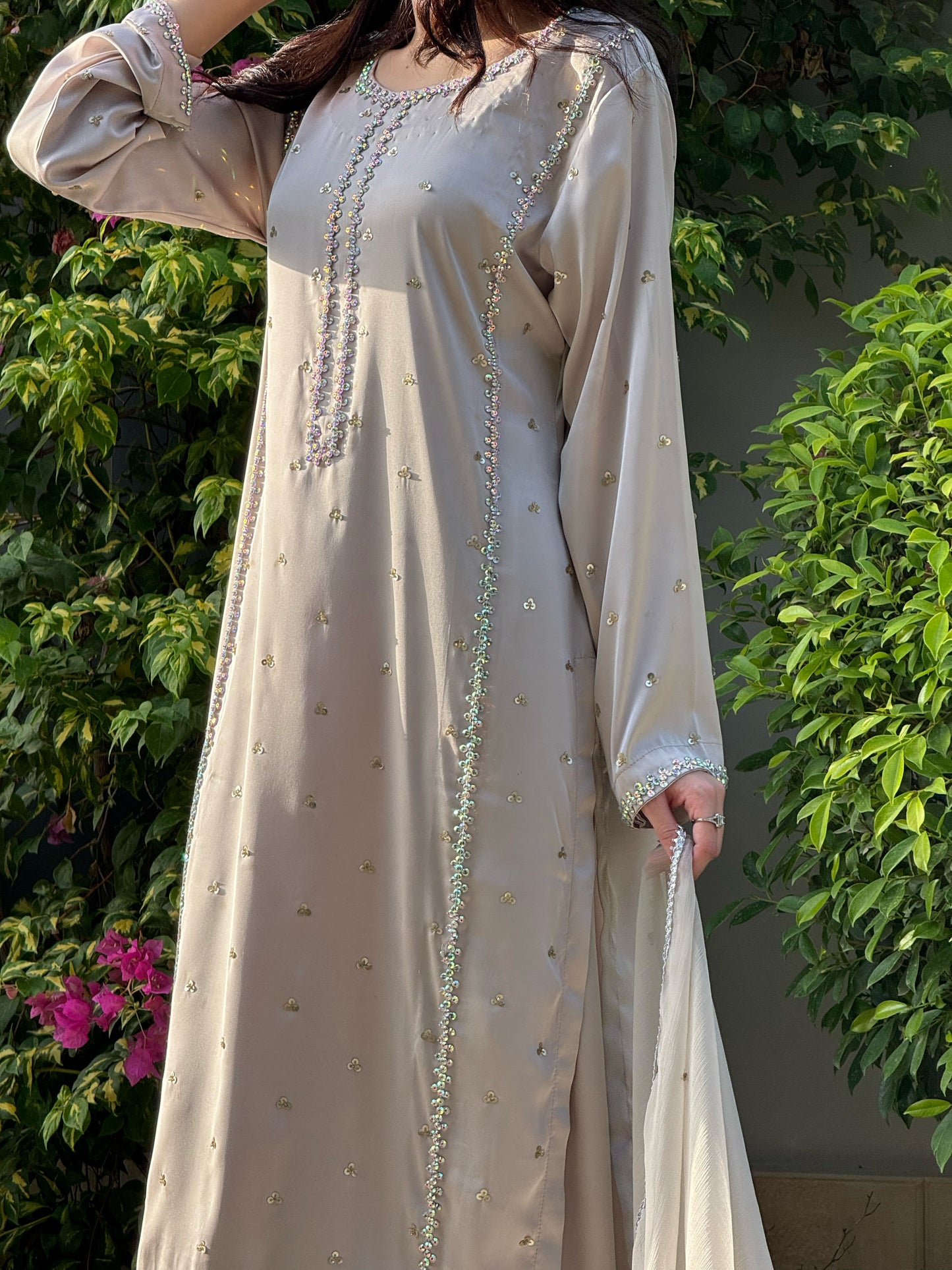 3pc Muse hand work stitched suit- Shine