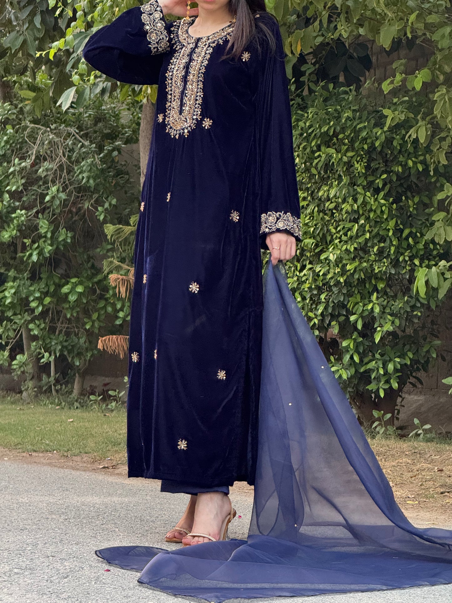 3-PC Velvet Kaftan - Grace