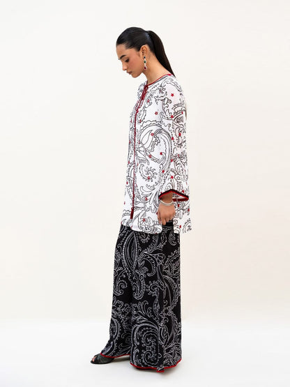 3 piece printed Grip Silk suit- Eternity