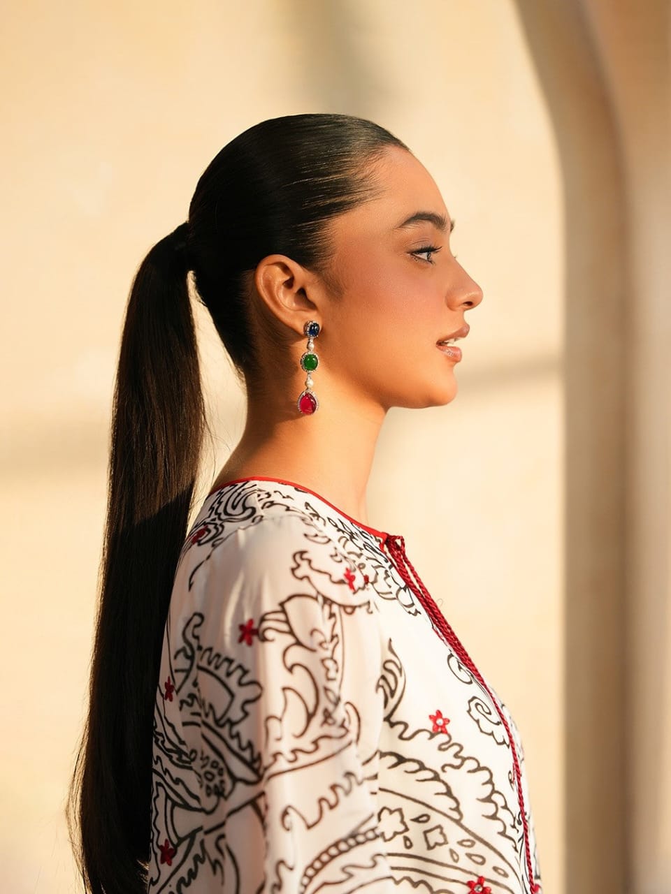 3 piece printed Grip Silk suit- Eternity