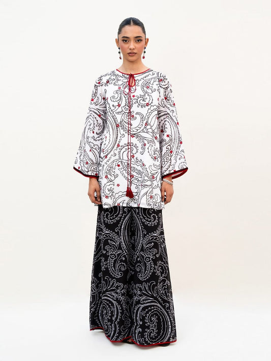 3 piece printed Grip Silk suit- Eternity