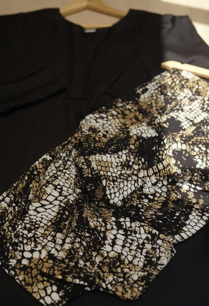 2 pc printed farshi shalwar kameez in stone linen- Minimal