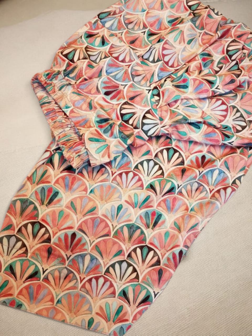 2-PC printed farshi shalwar kameez | Stone linen Marble