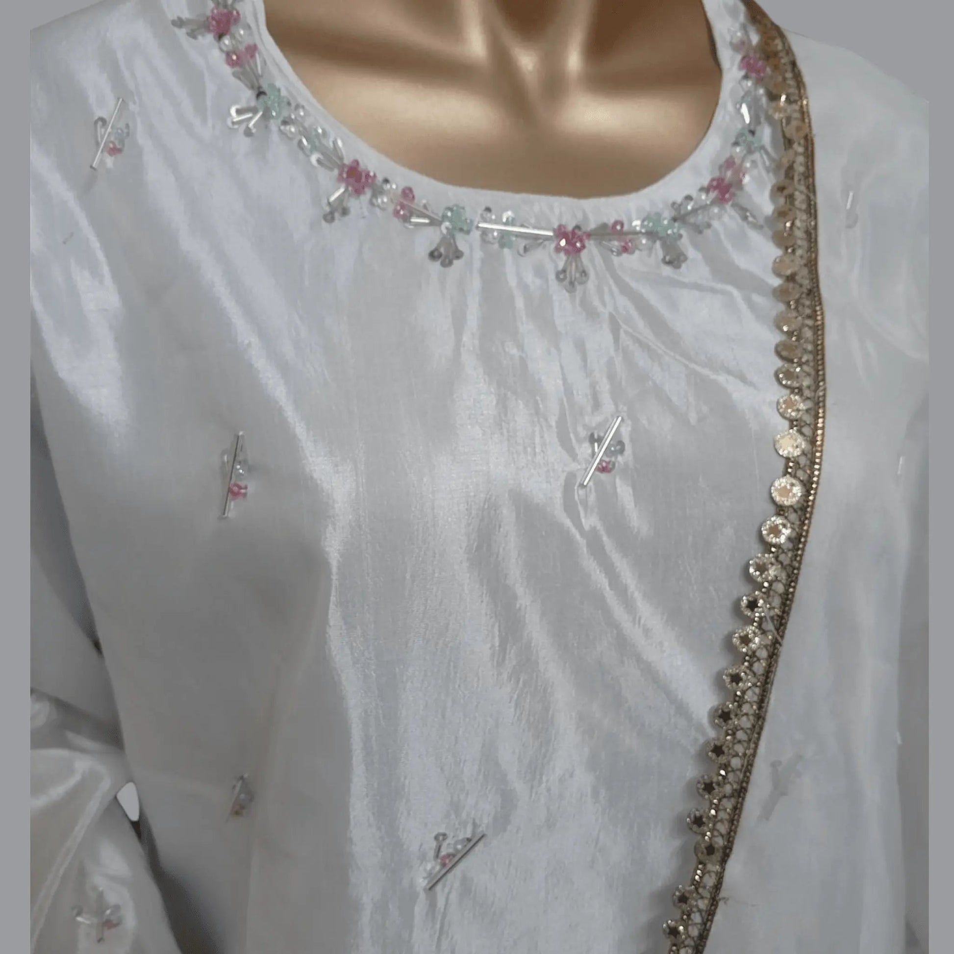 3 pc farshi shalwar suit- Chand - Ushams Clothing
