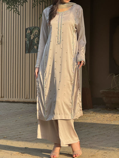3pc Muse hand work stitched suit- Shine