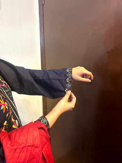 3-PC Embroidered Premium Khaddar suit- Baagh