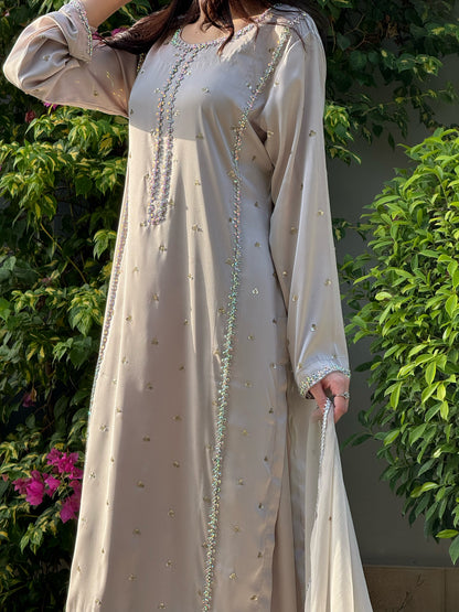 3pc Muse hand work stitched suit- Shine