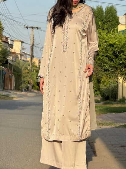 3pc Muse hand work stitched suit- Shine
