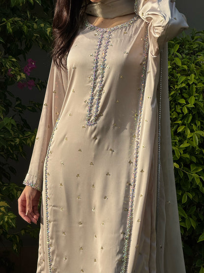 3pc Muse hand work stitched suit- Shine