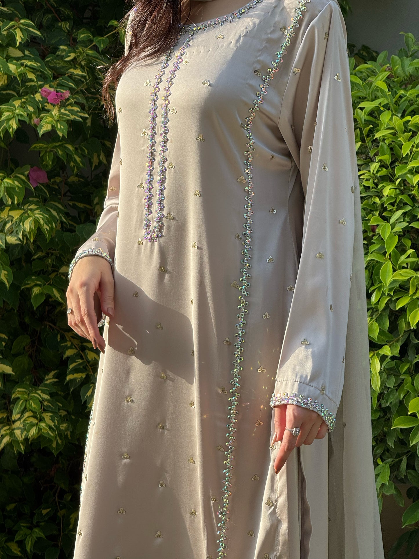 3pc Muse hand work stitched suit- Shine